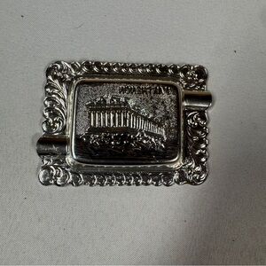 Vintage Metal Parthenon Ashtray Silver Colour Greek Temple Athens Acropolis